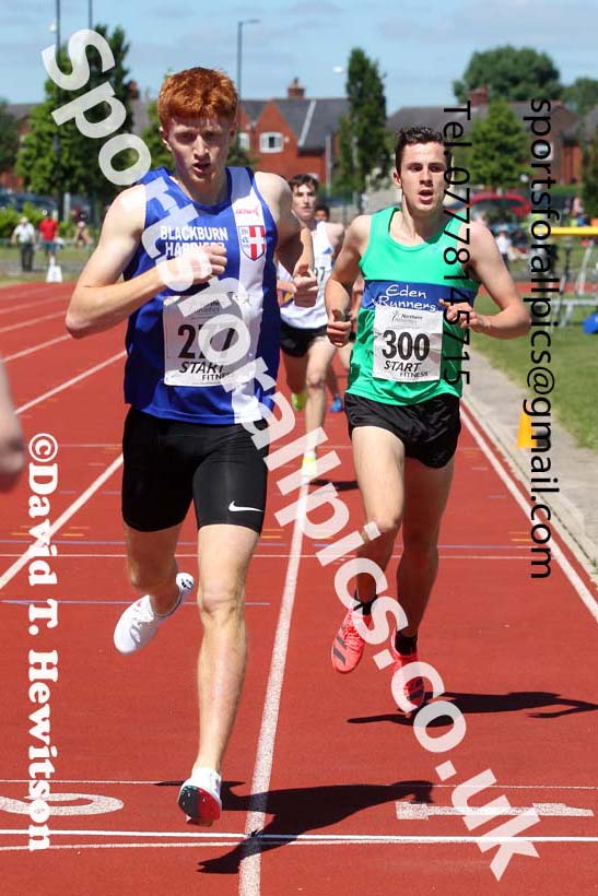 Mens under-20s 1500 metres, 2021 Northern Senior and Under-20s Champs., Leigh. Photo: David T. Hewitson/Sports for All Pics